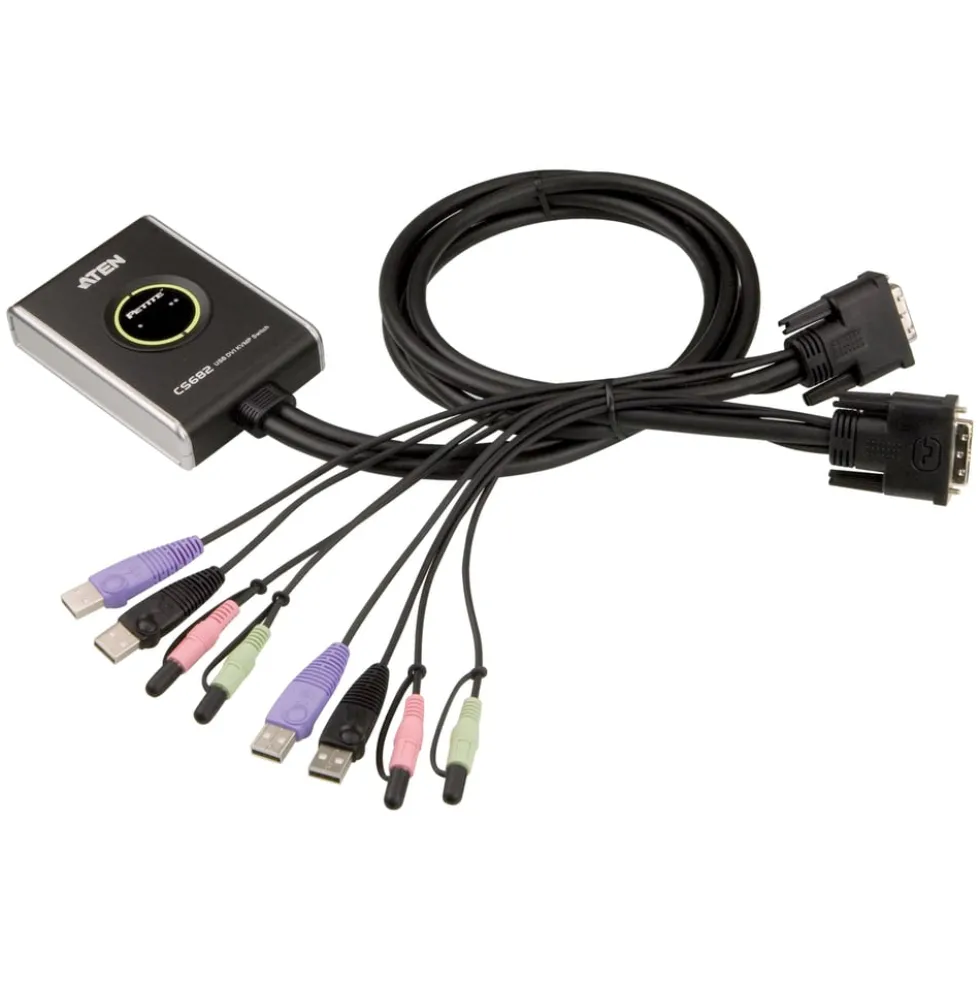 KVM-switch med DVI og USB
