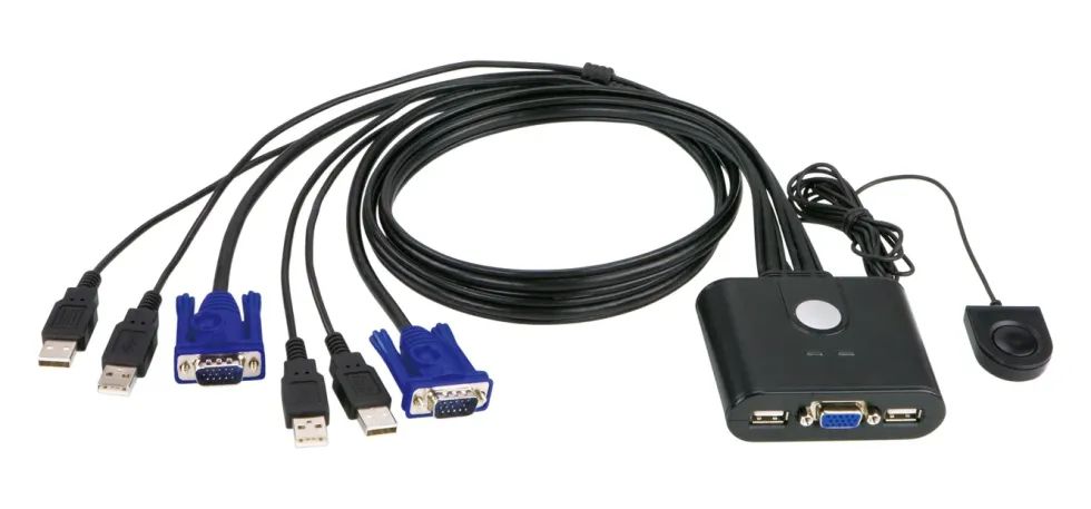 KVM-switch med VGA og USB