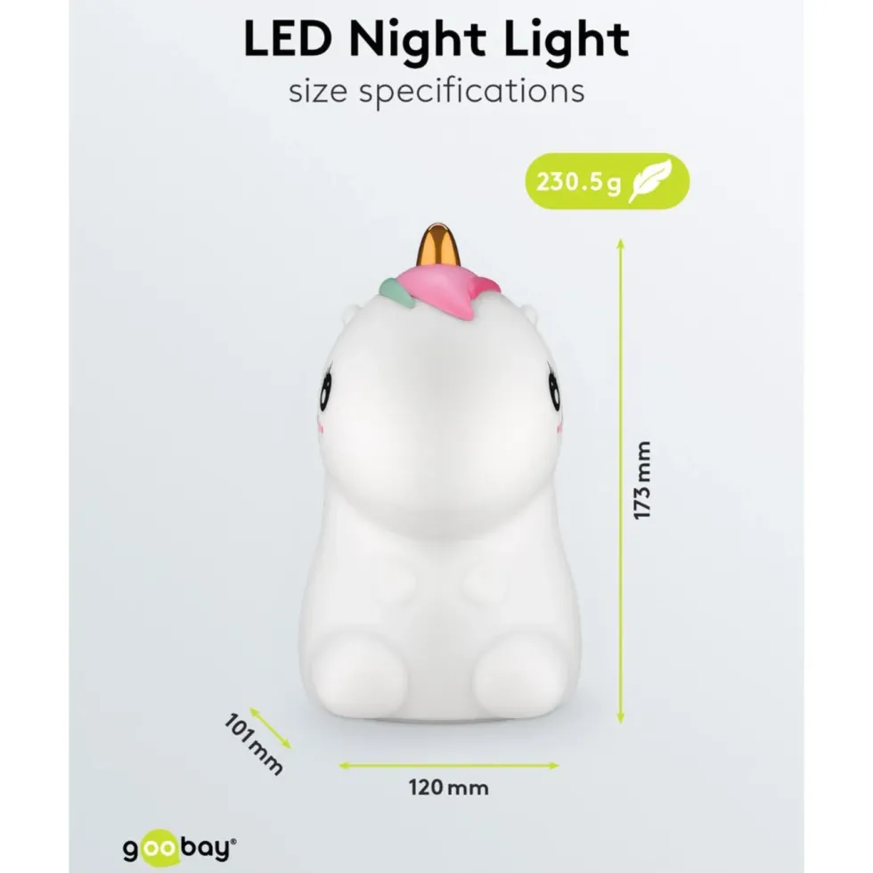 LED-nattlys Enhjørning