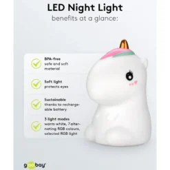 LED-nattlys Enhjørning