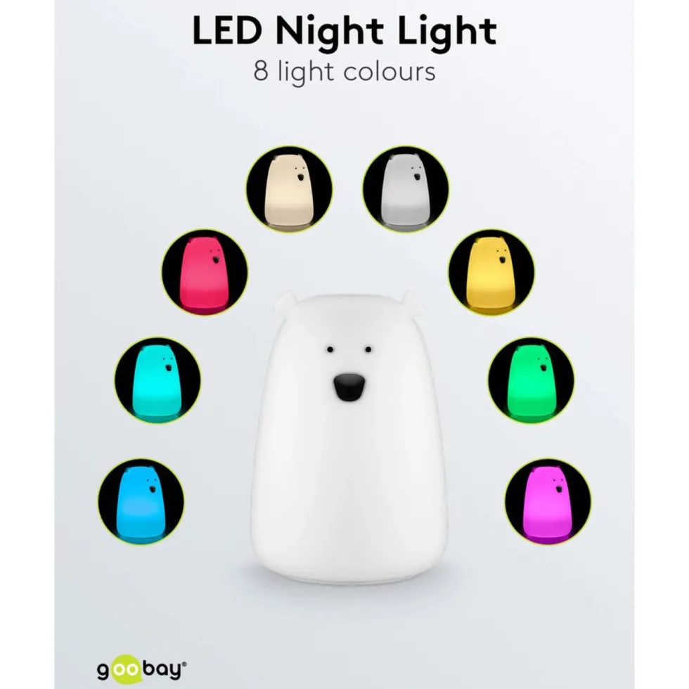 LED-nattlys Isbjørn