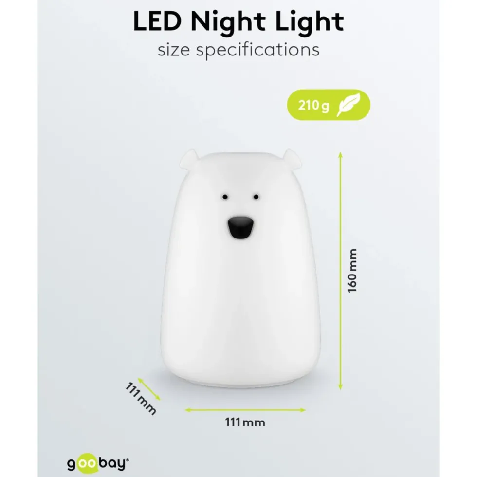 LED-nattlys Isbjørn
