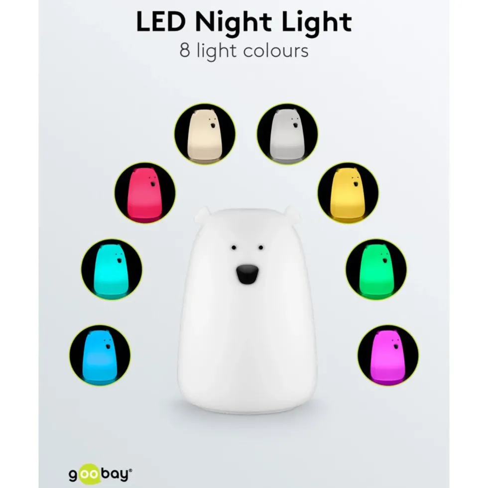 LED-nattlys Isbjørn