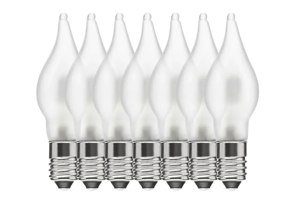 Ledsavers Frostet reservepære til adventsstaker LED 7-pk.