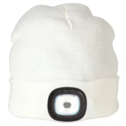 Ledsavers Lue med LED-lykt Hvit