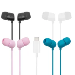 Linocell Bullets USB-C-hodetelefoner Svart