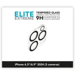Linocell Elite Extreme Beskyttelse for kameramodulen iPhone 16 Pro og 16 Pro Max