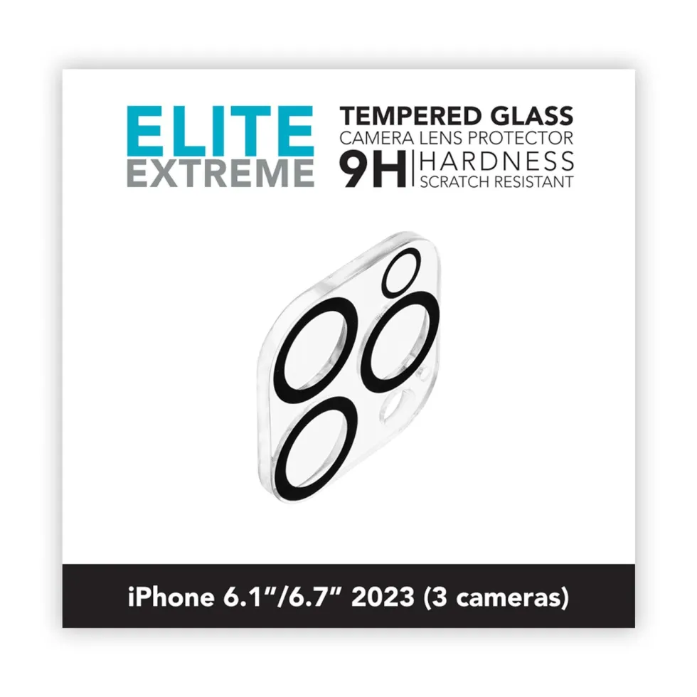 Linocell Elite Extreme Beskyttelse for kameramodulen på iPhone 15 Pro og 15 Pro Max