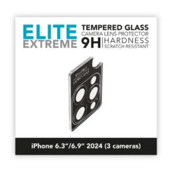 Linocell Elite Extreme Beskyttelse for kameralinsen iPhone 16 Pro og 16 Pro Max