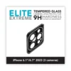 Linocell Elite Extreme Beskyttelse for kameralinsen på iPhone 15 Pro og 15 Pro Max