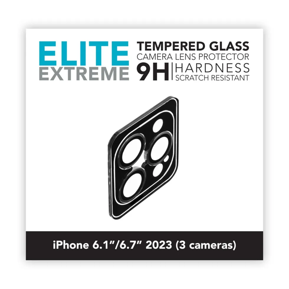 Linocell Elite Extreme Beskyttelse for kameralinsen på iPhone 15 Pro og 15 Pro Max