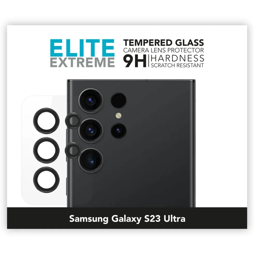 Linocell Elite Extreme Beskyttelse for kameralinsen på Galaxy S23 Ultra