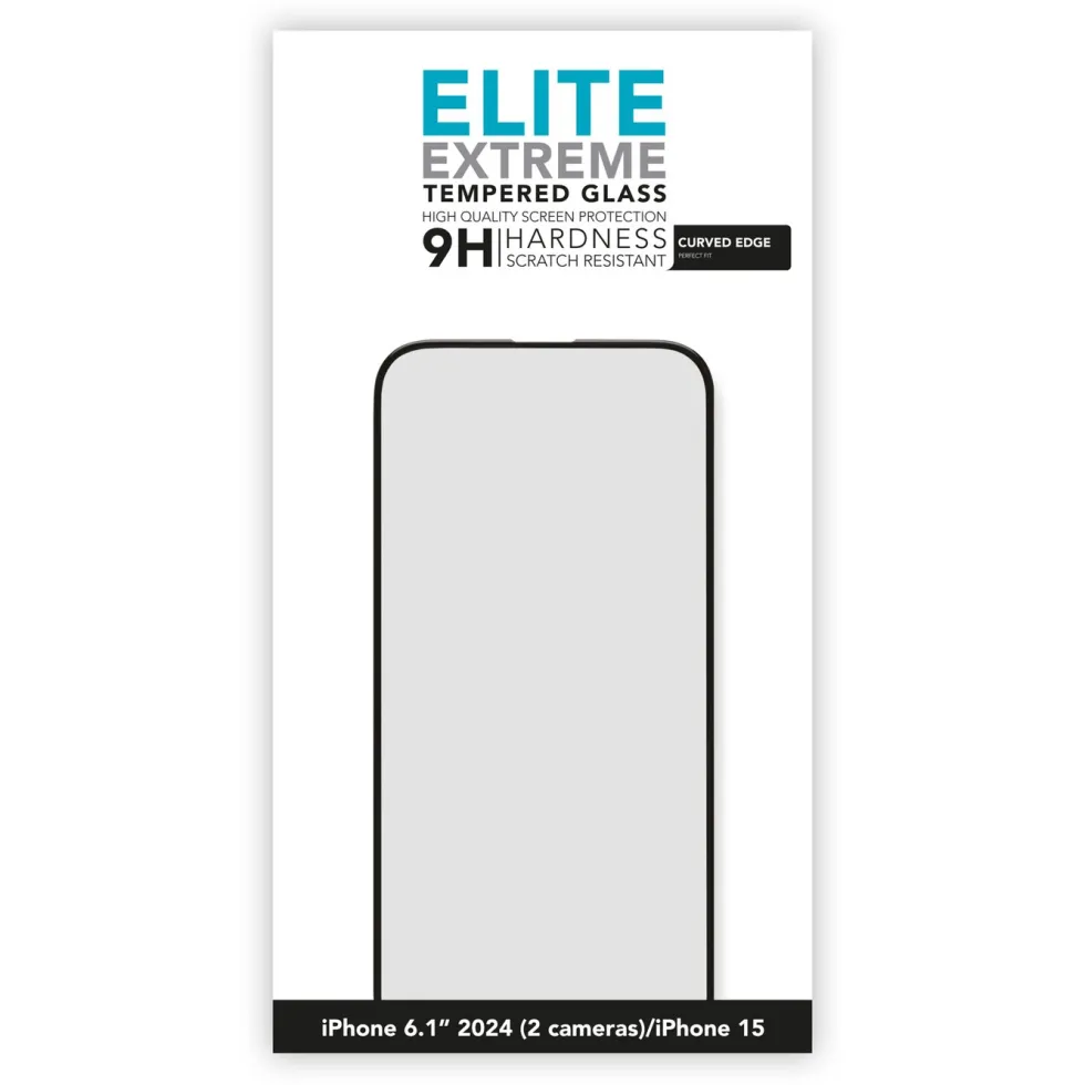 Linocell Elite Extreme Curved Skjermbeskytter for iPhone 16 og 15