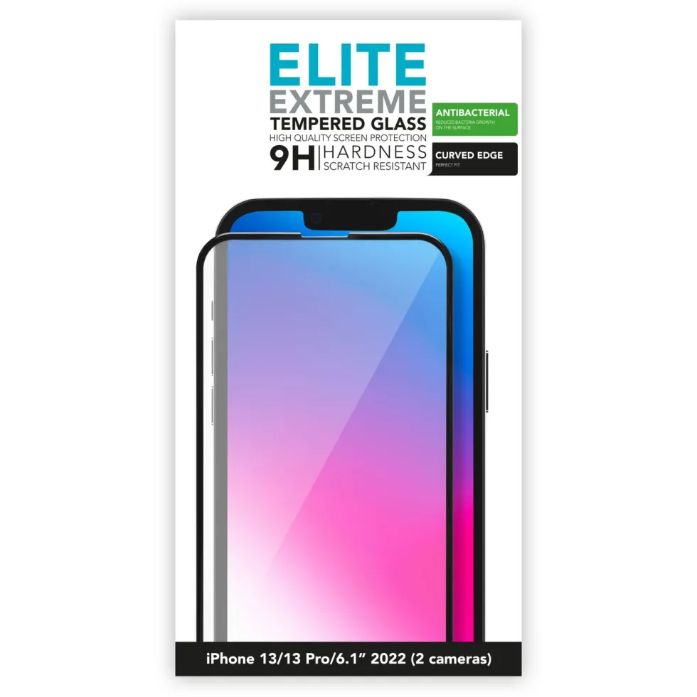 Linocell Elite Extreme Curved Skjermbeskytter for iPhone 13, 13 Pro, 14, 16e og 17e