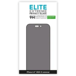 Linocell Elite Extreme Privacy Glass Skjermbeskytter for iPhone 16 Pro