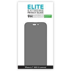Linocell Elite Extreme Privacy Glass Skjermbeskytter for iPhone 15 Pro Max