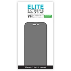 Linocell Elite Extreme Privacy Glass Skjermbeskytter for iPhone 15 Plus