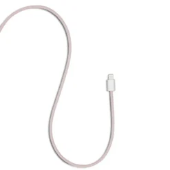 Linocell Flettet USB-A- til Lightning-kabel Rosa 0,5 m
