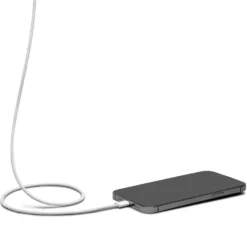 Linocell Flettet USB-A- til Lightning-kabel Hvit 2 m