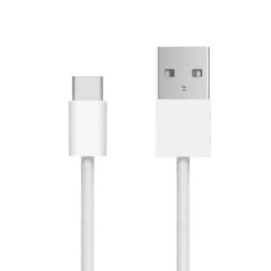 Linocell Flettet USB-A- til USB-C-kabel Hvit 0,5 m
