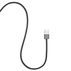 Linocell Flettet USB-A- til USB-C-kabel Svart 1 m