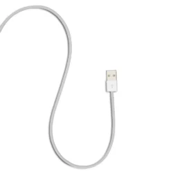 Linocell Flettet USB-A- til USB-C-kabel Hvit 2 m