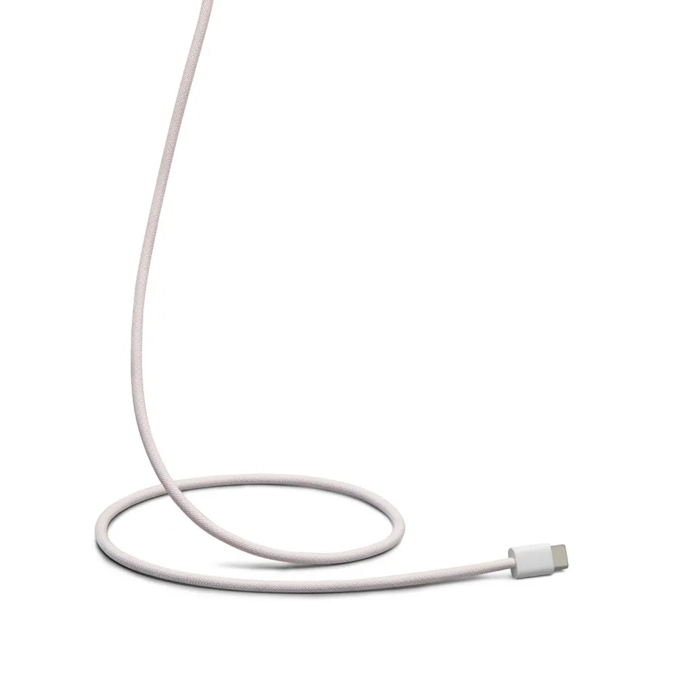 Linocell Flettet USB-C- til Lightning-kabel Rosa 1 m