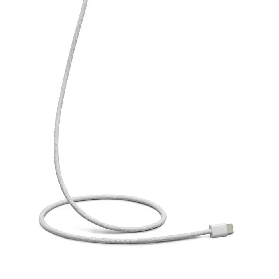 Linocell Flettet USB-C- til Lightning-kabel Hvit 0,5 m