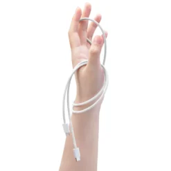 Linocell Flettet USB-C- til Lightning-kabel Hvit 1 m