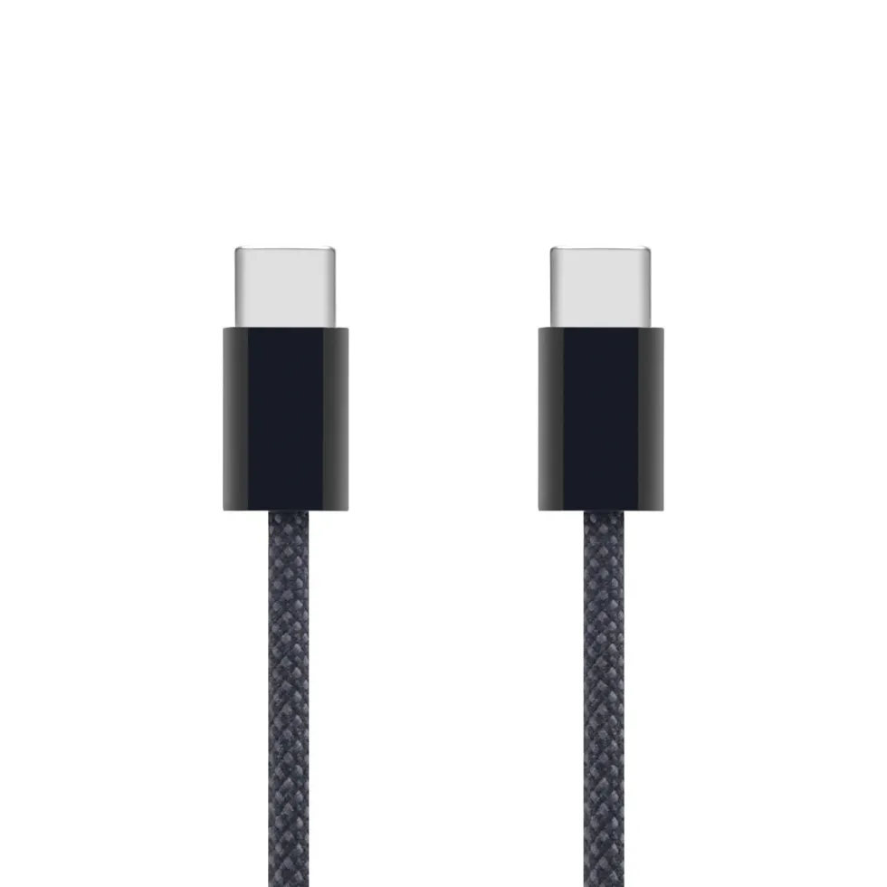 Linocell Flettet USB-C- til USB-C-kabel 240W Svart 2 m