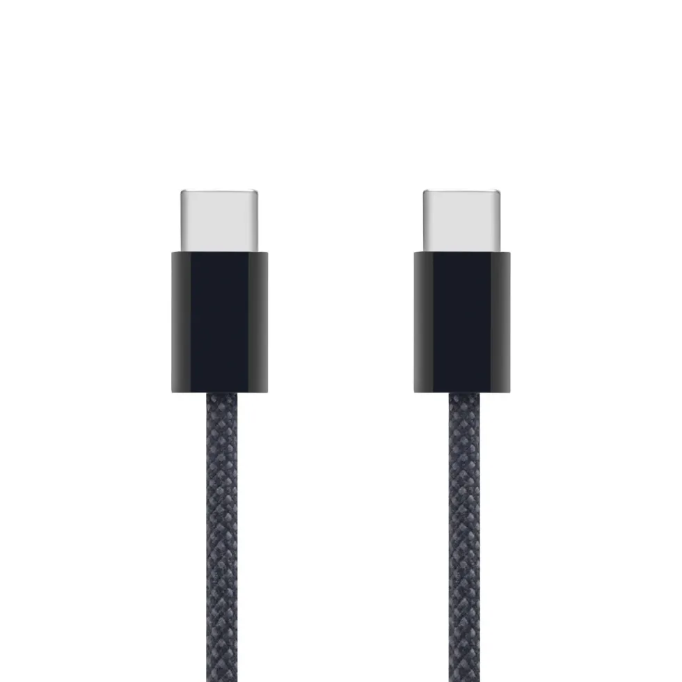 Linocell Flettet USB-C- til USB-C-kabel 60W Svart 0,5 m