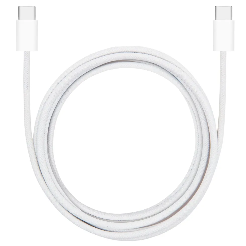 Linocell Flettet USB-C- til USB-C-kabel 240W Hvit 2m