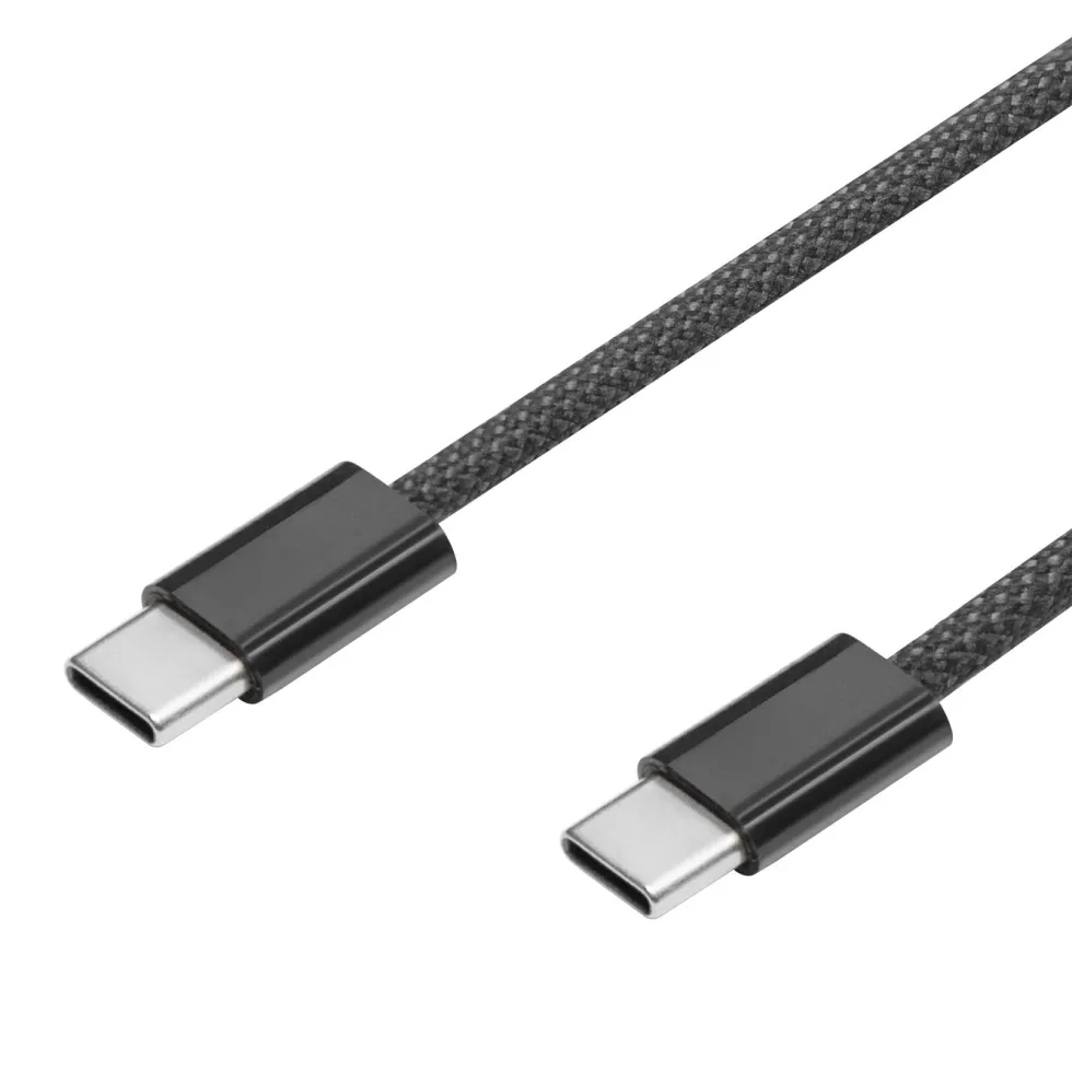Linocell Flettet USB-C- til USB-C-kabel 240W Svart 1 m