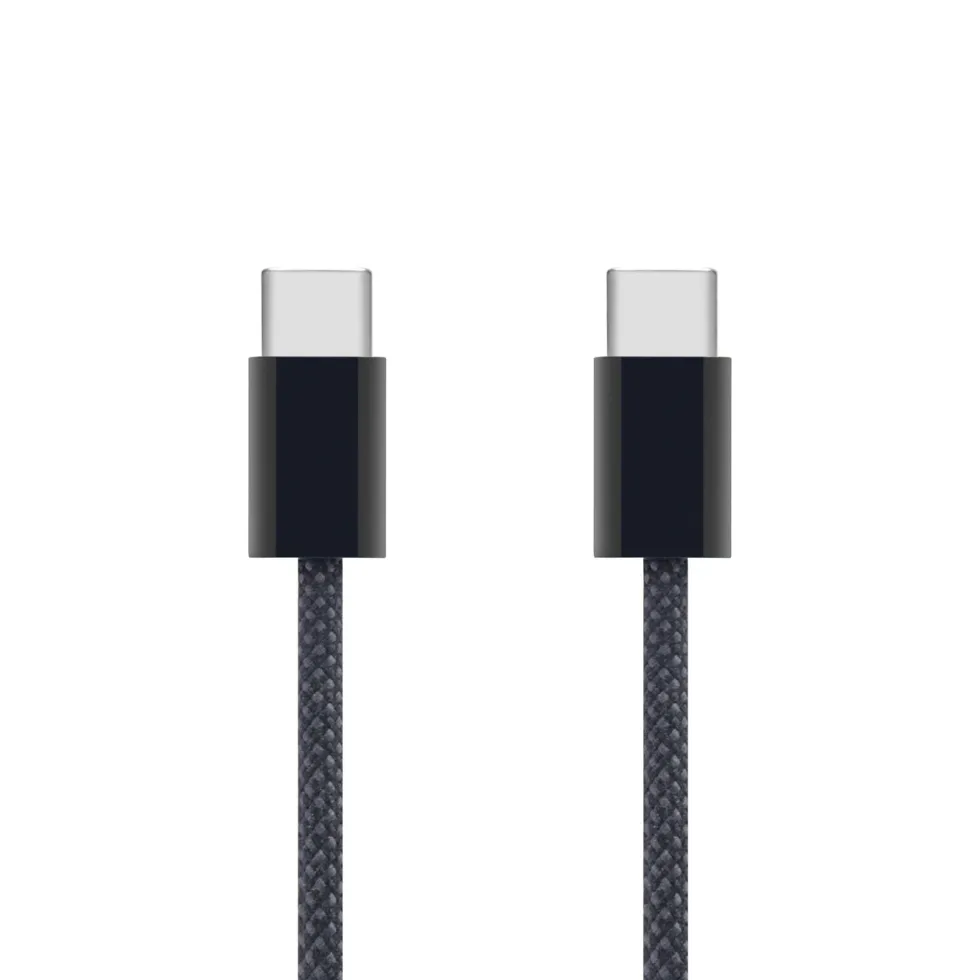 Linocell Flettet USB-C- til USB-C-kabel 60W Svart 1 m