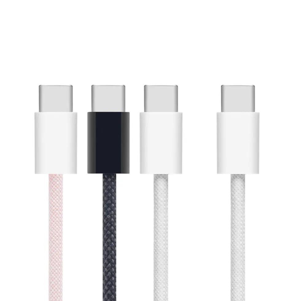 Linocell Flettet USB-C- til USB-C-kabel 60W Hvit 1 m