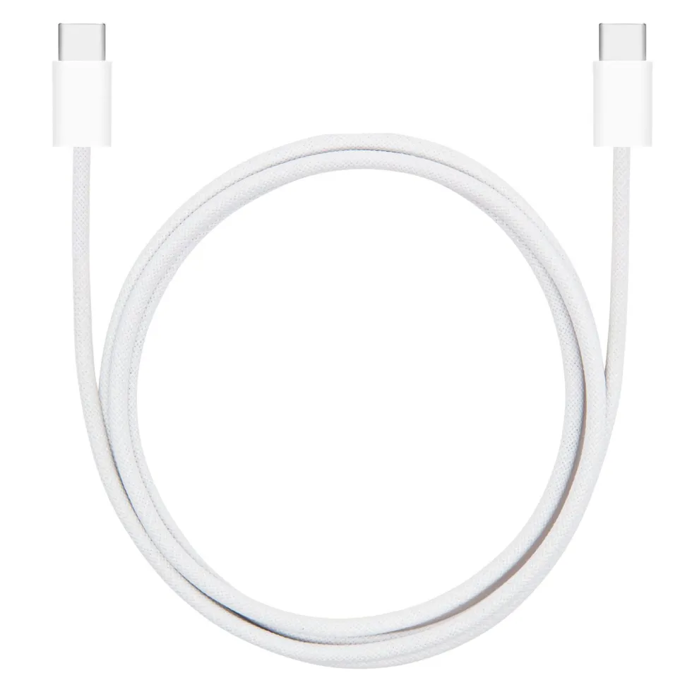 Linocell Flettet USB-C- til USB-C-kabel 60W Hvit 1 m
