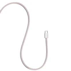 Linocell Flettet USB-C- til USB-C-kabel 60W Rosa 2 m