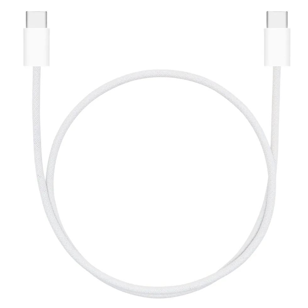 Linocell Flettet USB-C- til USB-C-kabel 60W Hvit 0,5 m