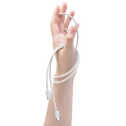 Linocell Flettet USB-C- til USB-C-kabel 60W Hvit 0,5 m