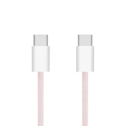 Linocell Flettet USB-C- til USB-C-kabel 60W Rosa 0,5