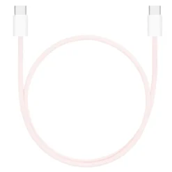 Linocell Flettet USB-C- til USB-C-kabel 60W Rosa 0,5