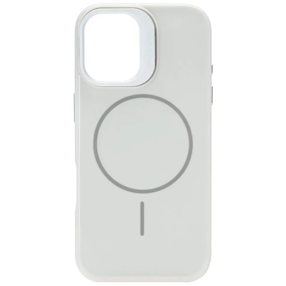 Linocell Flip Stand Case Mobildeksel for iPhone 17 Hvit