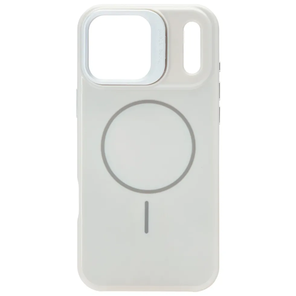 Linocell Flip Stand Case Mobildeksel for iPhone 17 Pro Max Hvit