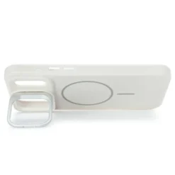Linocell Flip Stand Case Mobildeksel for iPhone 17 Pro Max Hvit