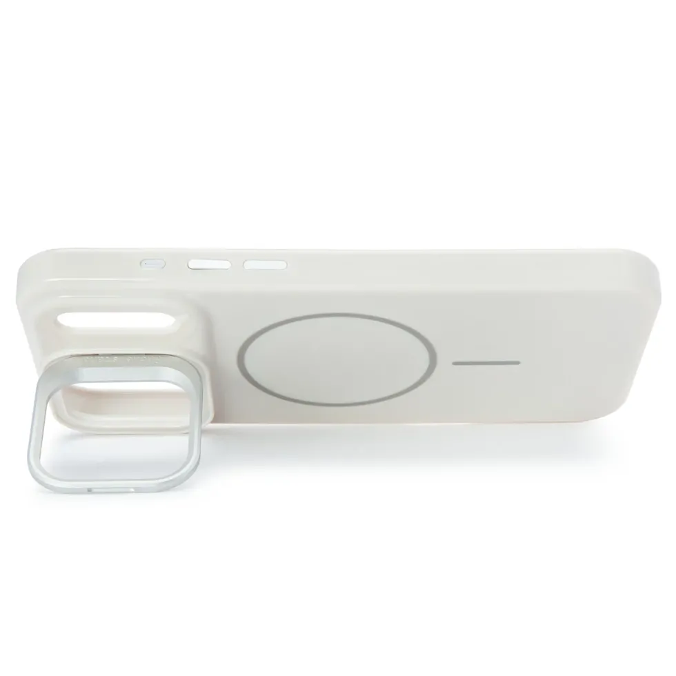Linocell Flip Stand Case Mobildeksel for iPhone 17 Pro Max Hvit
