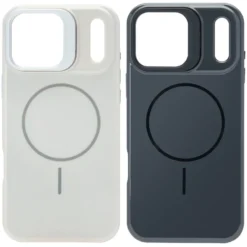 Linocell Flip Stand Case Mobildeksel for iPhone 17 Pro Max Hvit
