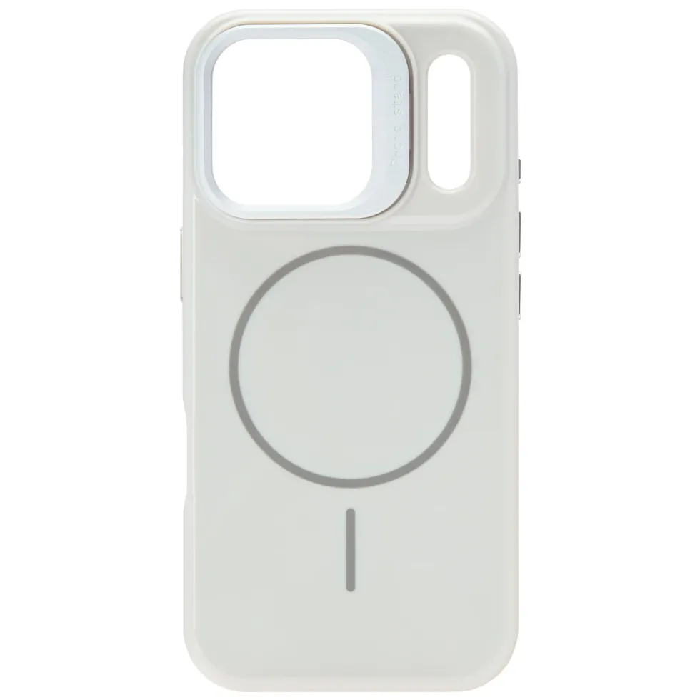 Linocell Flip Stand Case Mobildeksel for iPhone 17 Pro Hvit