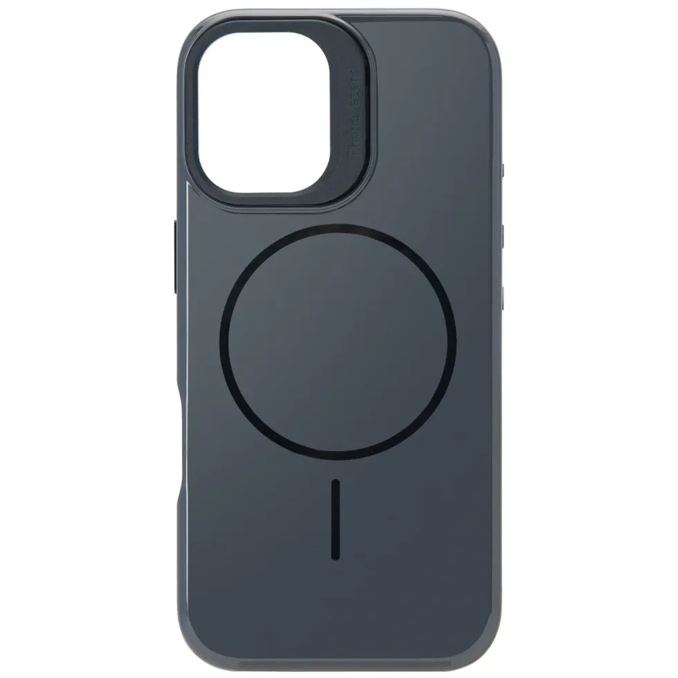 Linocell Flip Stand Case Mobildeksel for iPhone 17 Svart