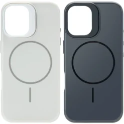 Linocell Flip Stand Case Mobildeksel for iPhone 17 Svart