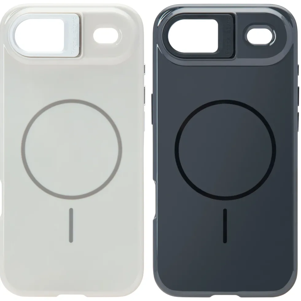 Linocell Flip Stand Case Mobildeksel for iPhone Air Hvit